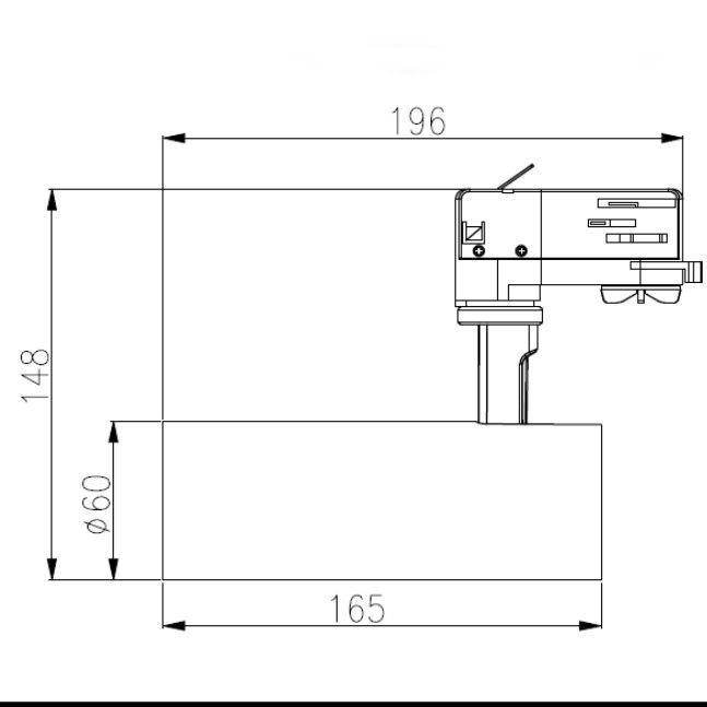 Image 4 : Projecteur Led pour rail triphas ...