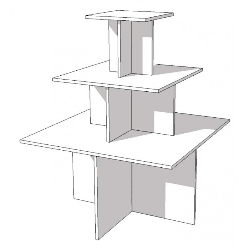 Pyramid table 3 levels : Mobilier shopping