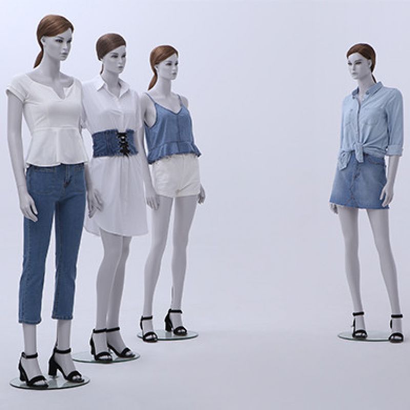 Standing realistic female mannequin