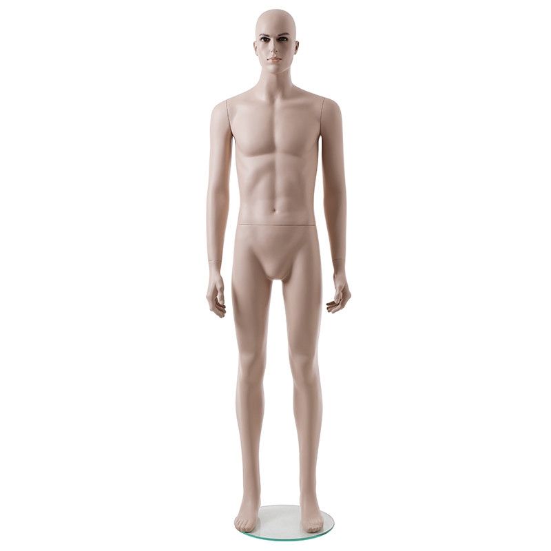 Realistic male mannequin skin color : Mannequins vitrine