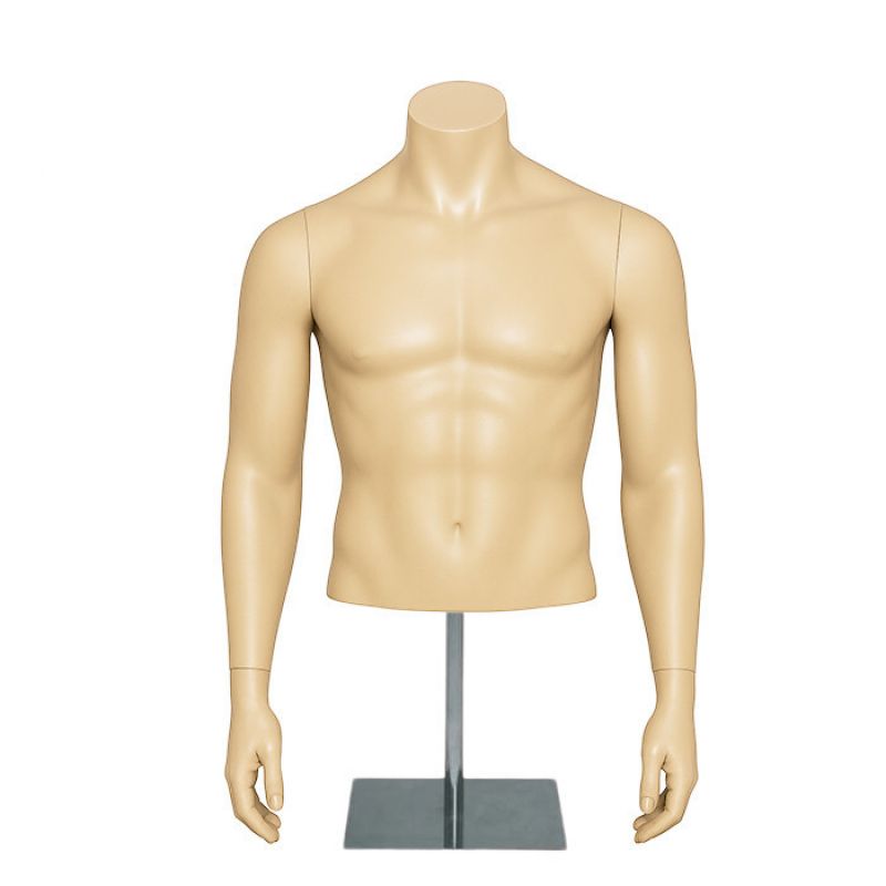 Realistic male torso with articulated arms : Bust shopping