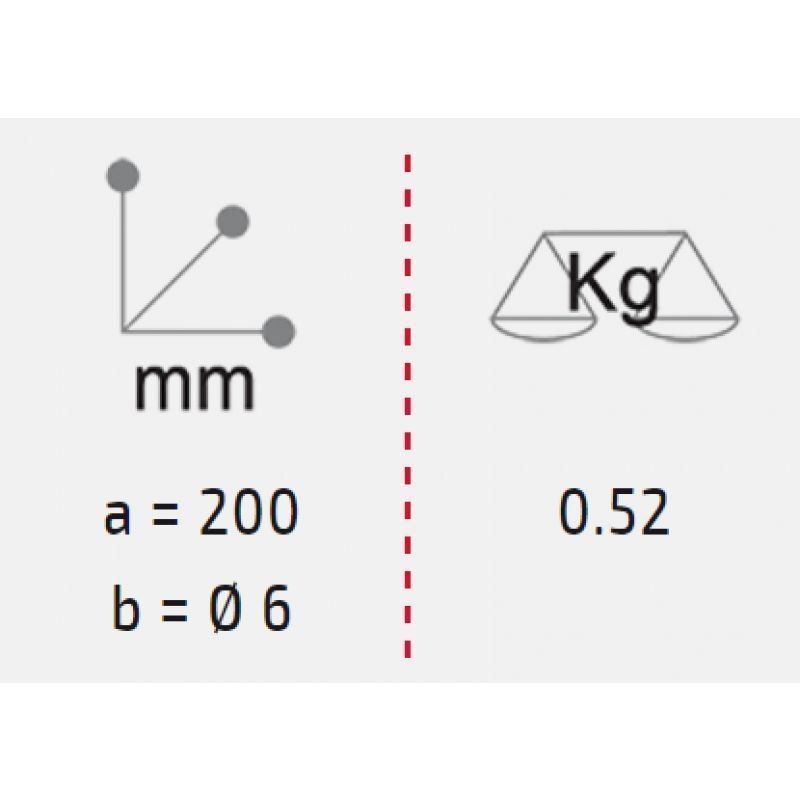 Image 1 : Rechter Haken 20cm für ...