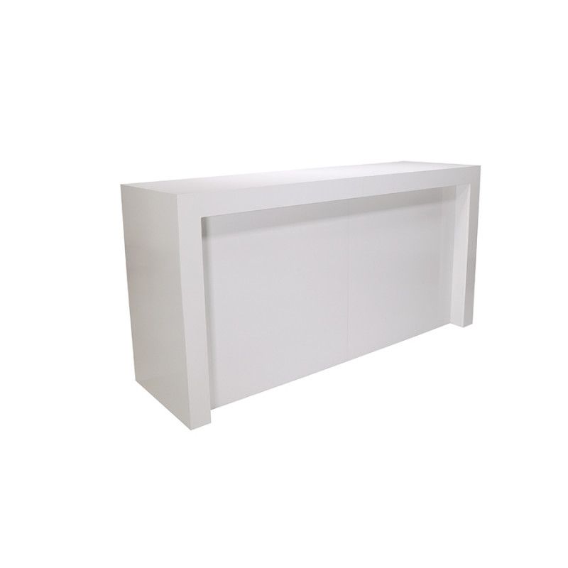 Rectangular counter glossy white : Comptoirs shopping