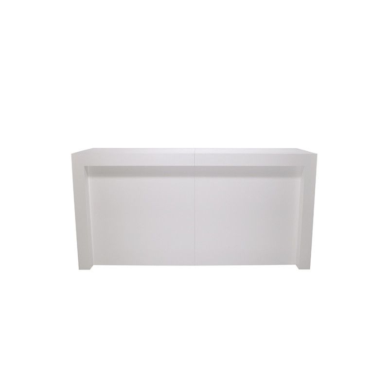 Image 1 : Rectangular modern counter glossy white ...