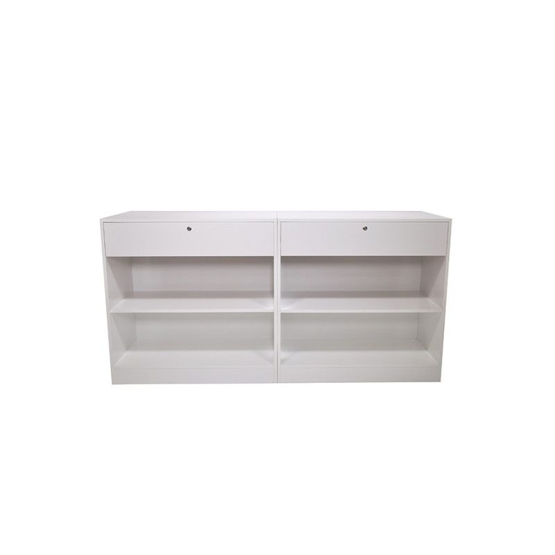 Image 3 : Rectangular modern counter glossy white ...