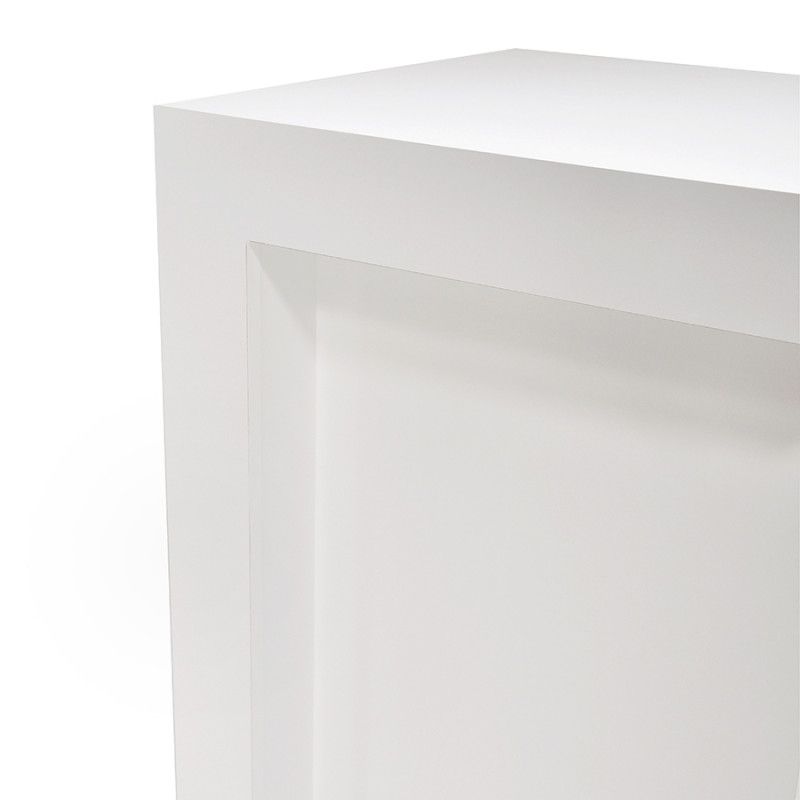 Image 4 : Rectangular modern counter glossy white ...