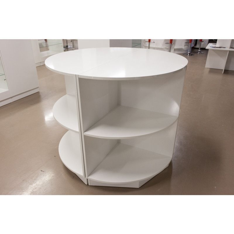 Round table with shelves : Presentoirs shopping