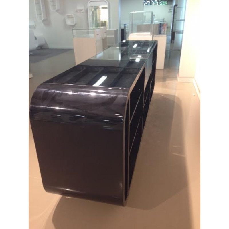 Image 2 : Store counter, black finish - measurements ...