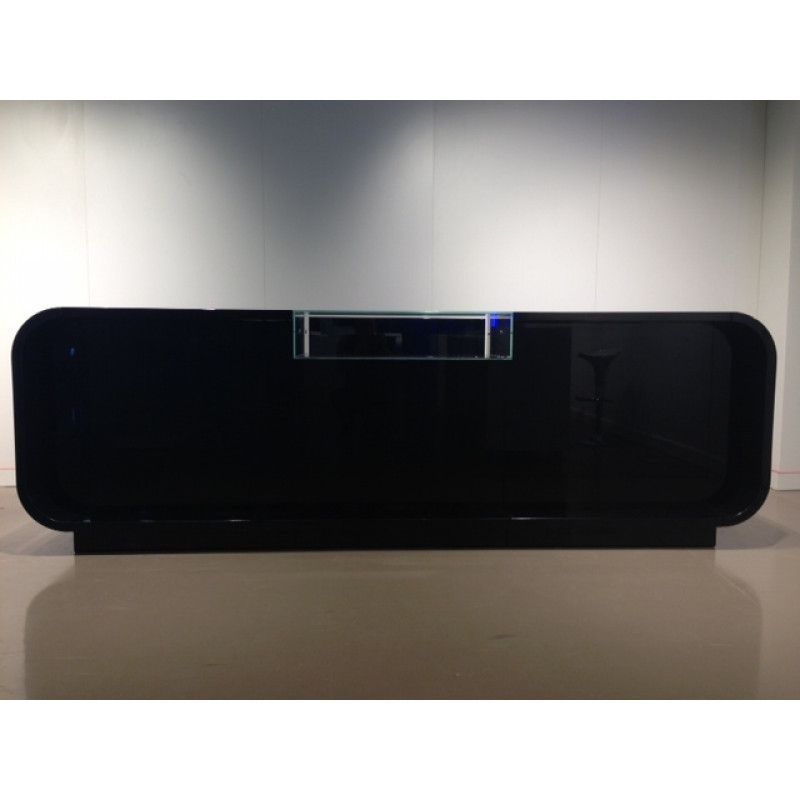 Image 3 : Store counter, black finish - measurements ...