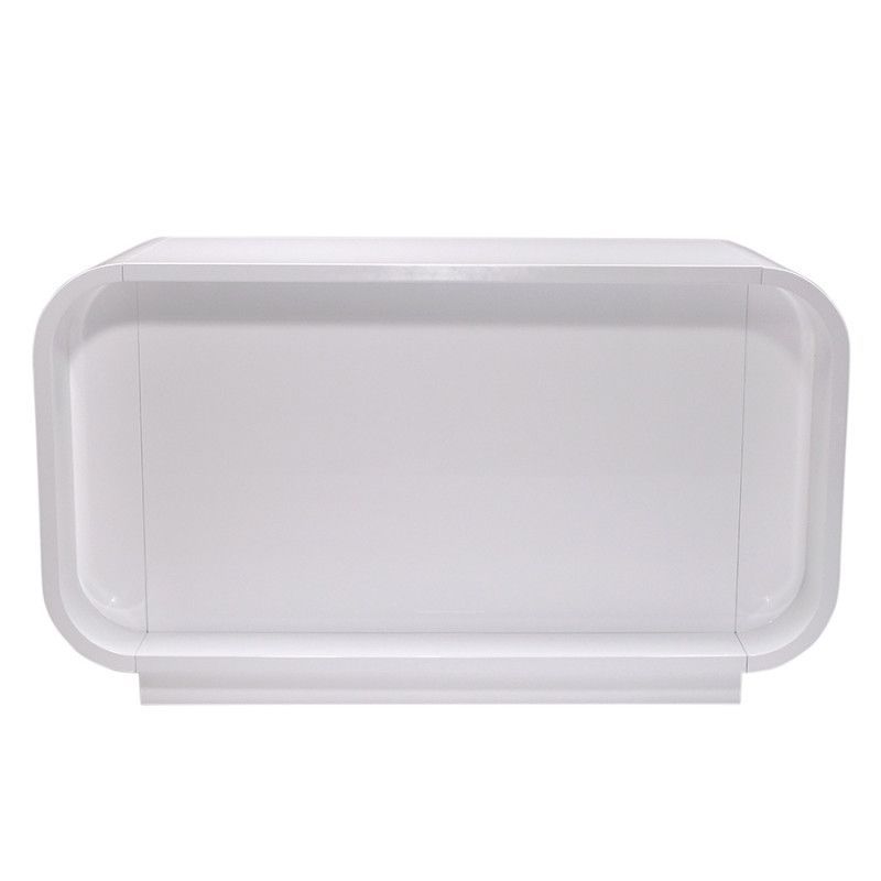 Image 1 : Rounded Store counter, white finish ...