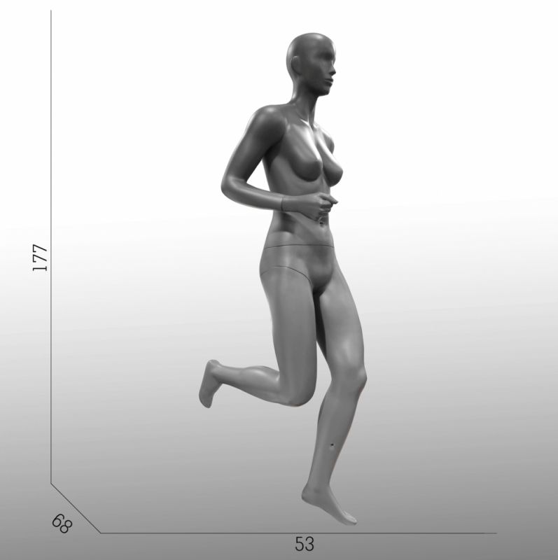 Image 1 : Running female mannequin with glass ...
