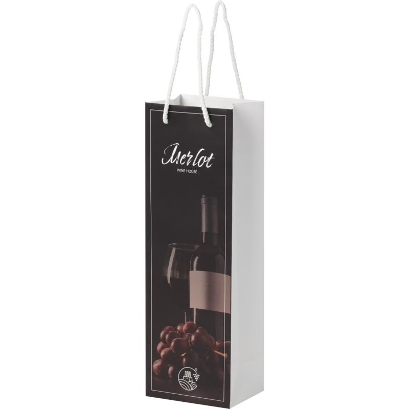 Sacchetto di carta per bottiglie di vino 170g 12x9x37cm : Tote bags