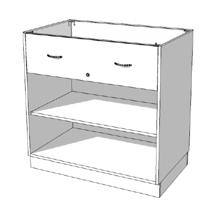 Image 4 : Ladentisch schwarz glänzend mit ...