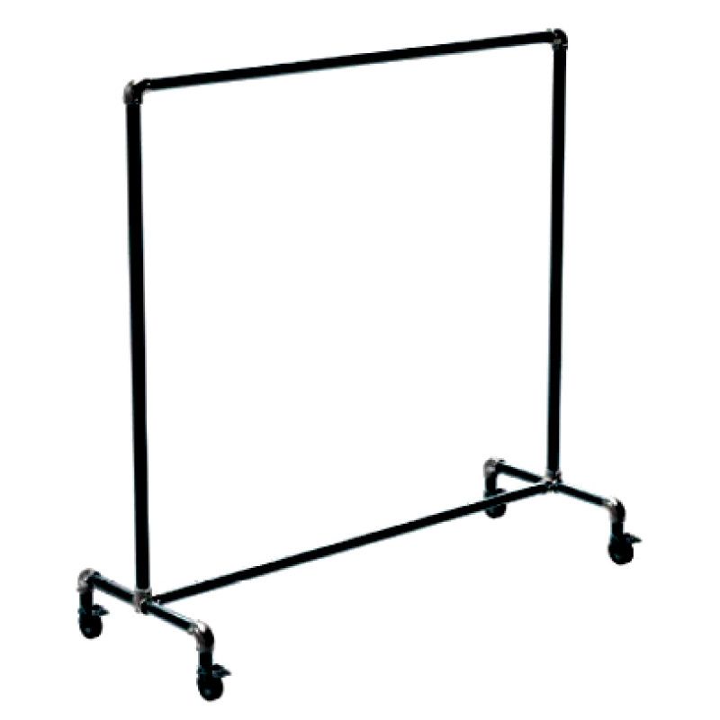 Schwarz Rollstander metal tube : Portants shopping