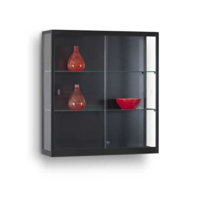 Schwarze Wandvitrine 100cm : Mobilier shopping