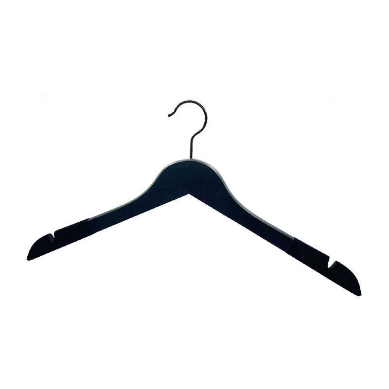 Image 7 : Holzkleiderbügel schwarz 44 cm ...