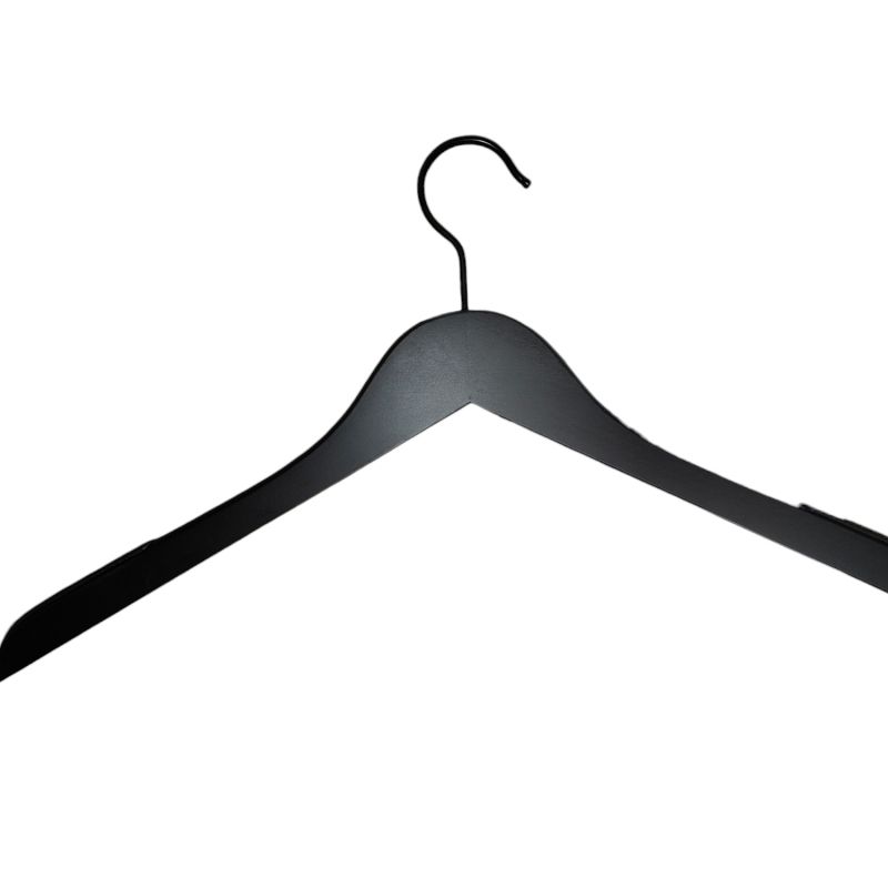 Schwarzer Kleiderb&uuml;gel 47 cm mit Rutschstopp x10 : Cintres magasin