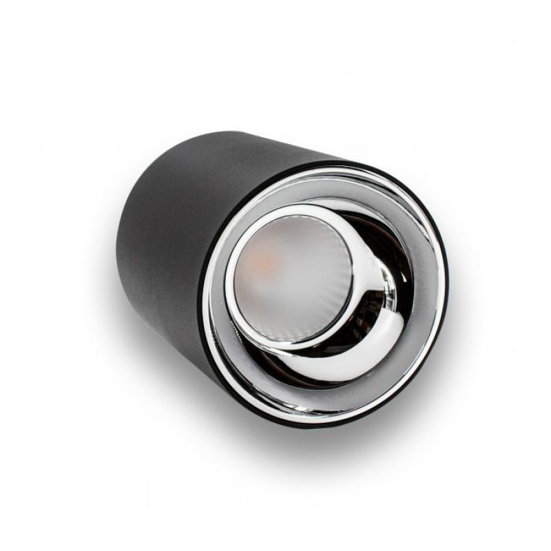 Schwarzer LED-Strahler 30W schwenkbar 3500K : Eclairage