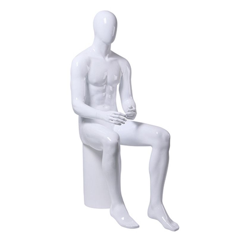 Image 3 : Sitting male window mannequin in ...