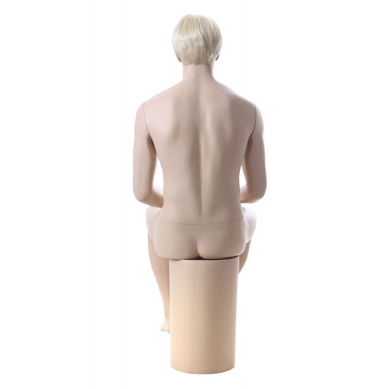 Image 1 : Realistic male mannequin in sitting ...