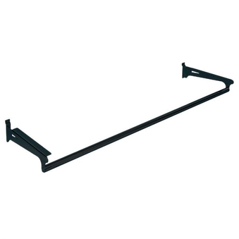 Shelf supports with confection bar 100 cm black matt : Mobilier shopping