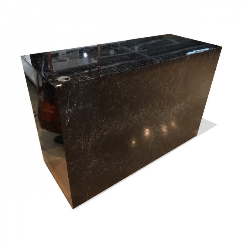 Image 1 : Shop counter black shiny marble ...