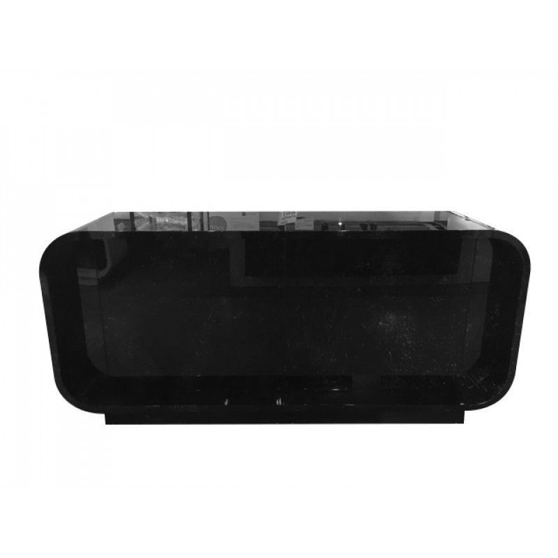 Shop counter curved black color marble effect 220cm : Comptoirs shopping