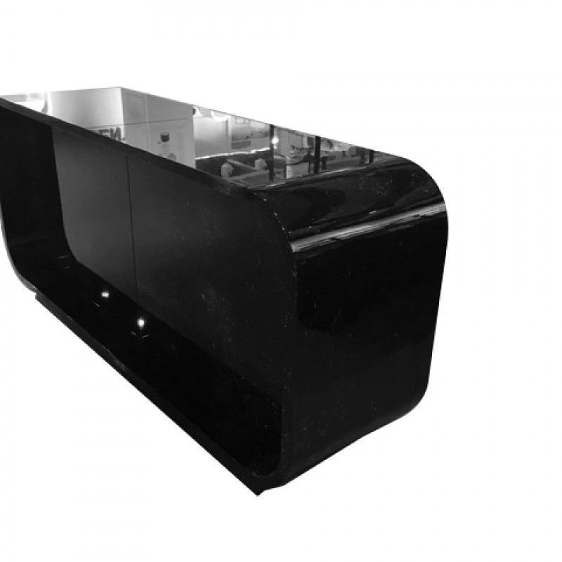 Image 2 : Shop counter & reception desk, black ...