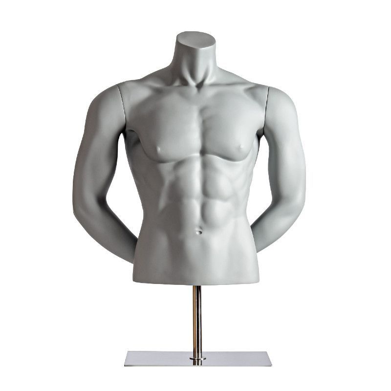 Showcase B&uuml;ste grauer Sportler H&auml;nde hinter dem R&uuml;cken : Bust shopping