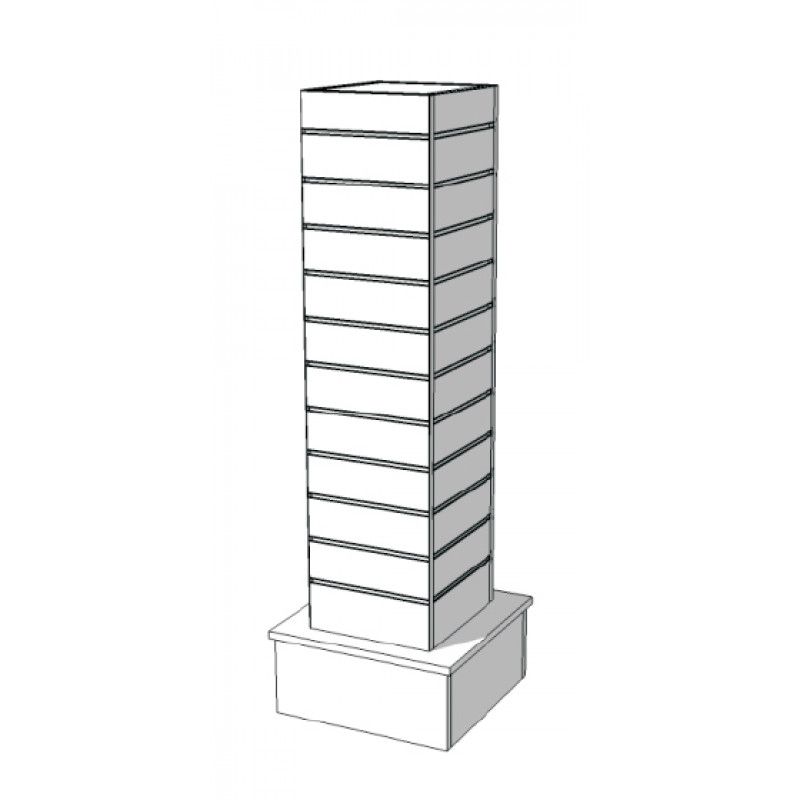 Slatwall tower white : Mobilier shopping