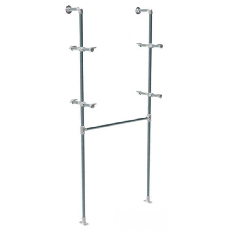 Soporte de pared para ropa con tubos industrial : Presentoirs shopping