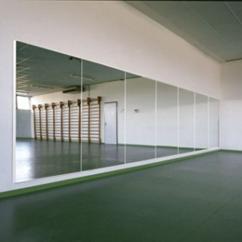 Specchio professionale da parete nero 200x100 cm