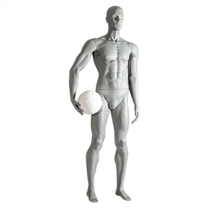 Image 1 : Gray (RAL7042) male mannequin sporty ...