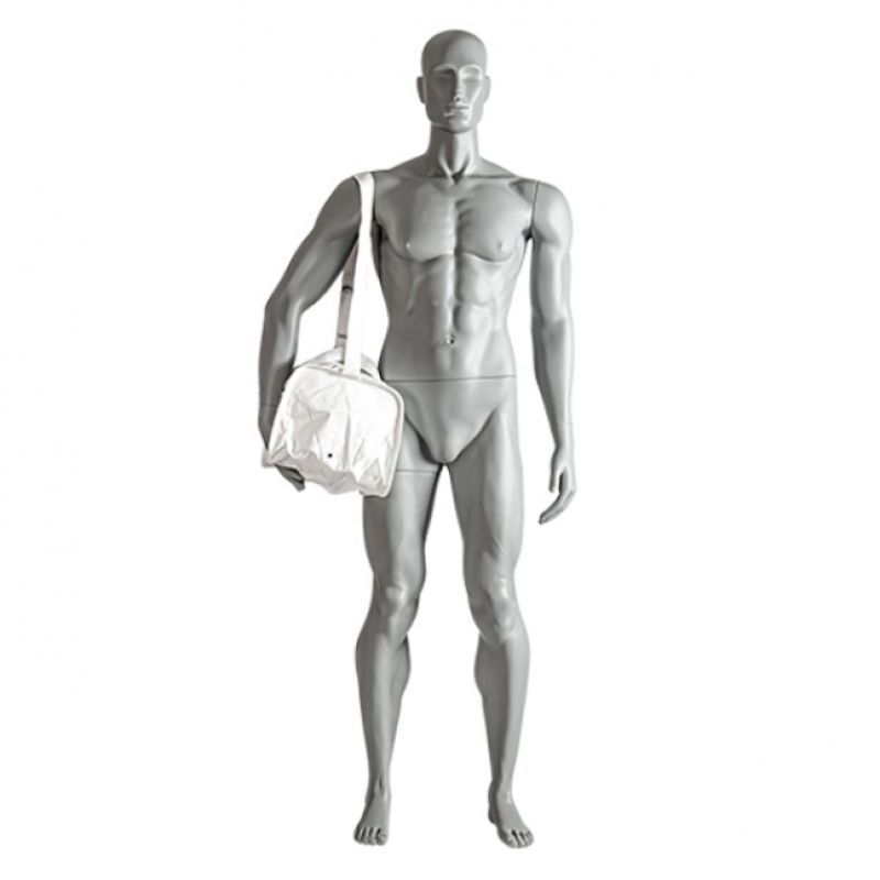 Image 2 : Gray (RAL7042) male mannequin sporty ...
