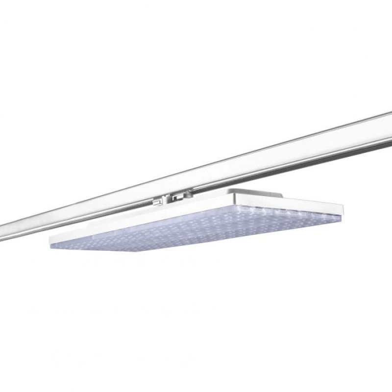 Spot LED plat blanc 30W orientable 4000K pour rail : Eclairage