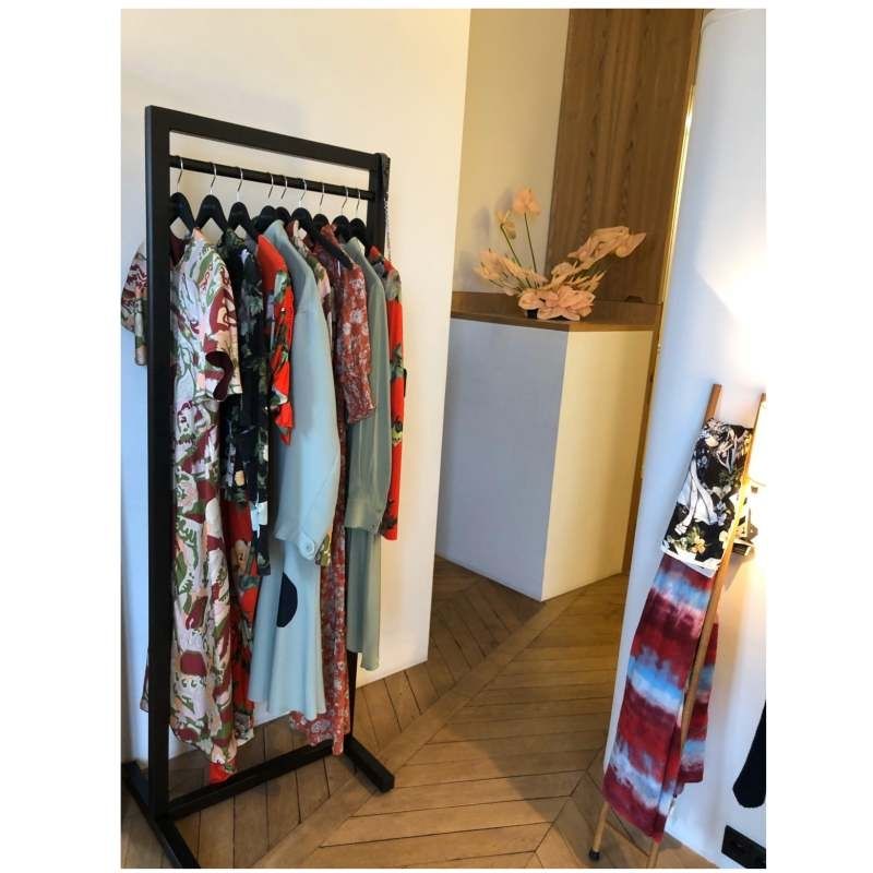 Image 3 : Square clothing rail straight with ...