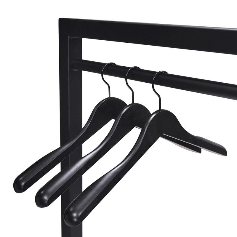 Image 1 : Square clothing rail black finish ...