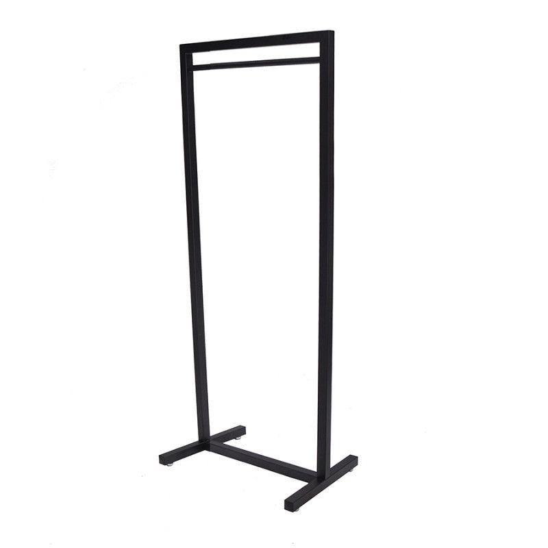 Square clothing rail black finish 180cm x 62.5cm : Portants shopping