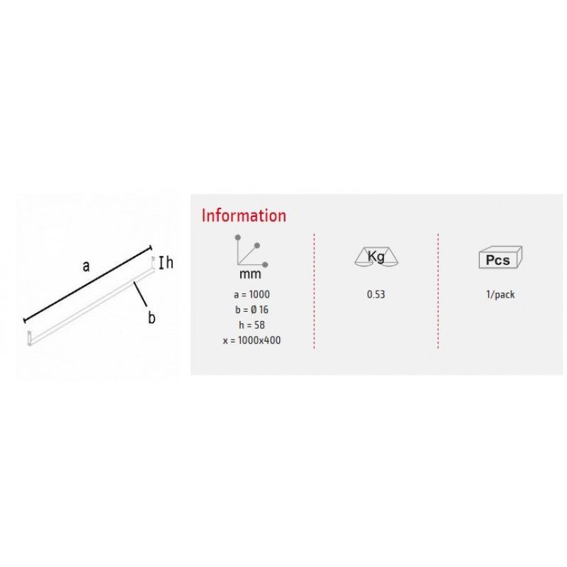 Image 2 : Stange für Ladengondel 100cm ...
