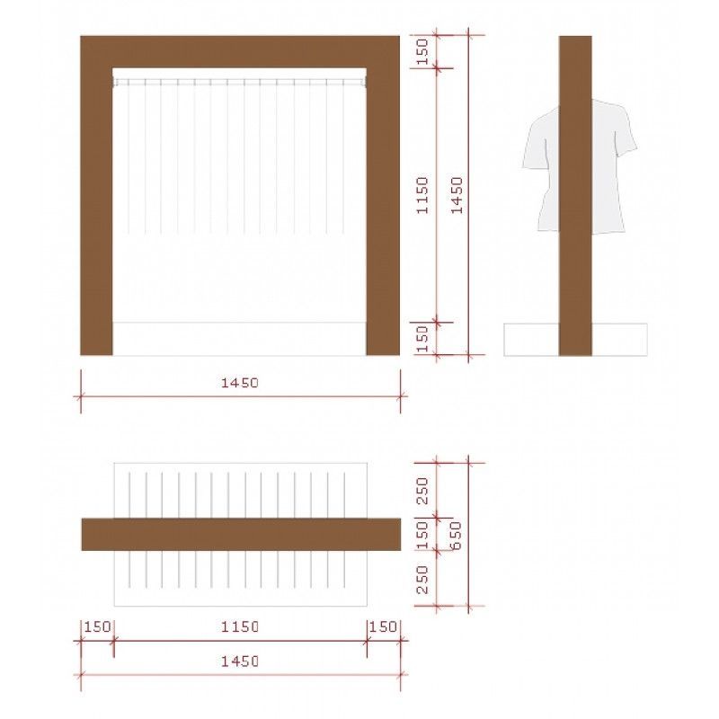 Image 1 : Appendiabiti biancio lucido duo tono ...