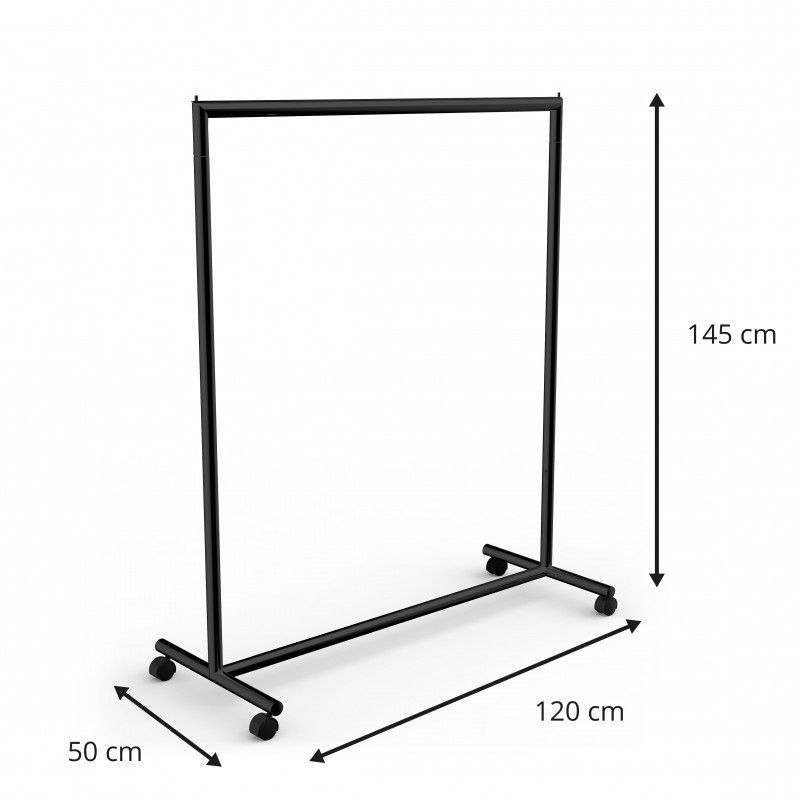 Image 1 : Stender nero con ruota - 120cm ...