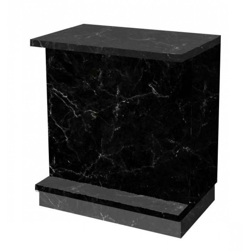 Store counter marble effect with shelves : Comptoirs shopping