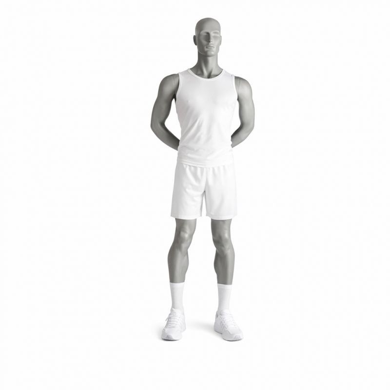 Image 4 : Gray (RAL7042) male window mannequin ...