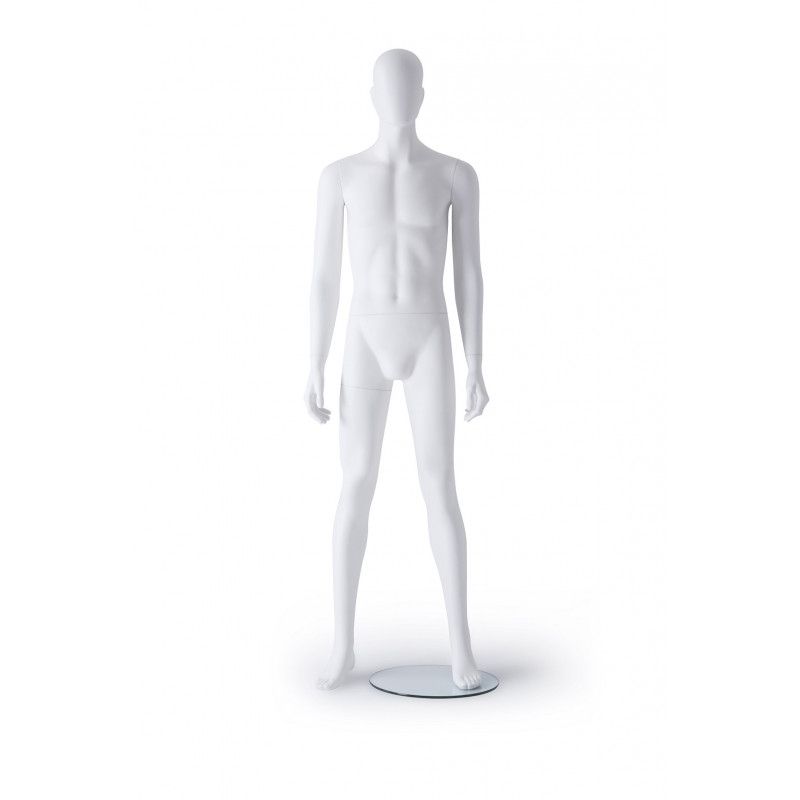 Straight urban male mannequin white color : Mannequins vitrine