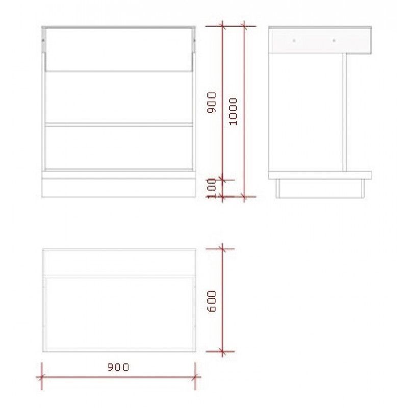 Image 2 : Hellweiße Theke mit Glasdisplay ...