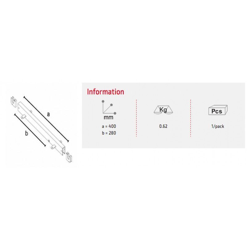 Image 1 : Supporto per scaffale nero 40 ...