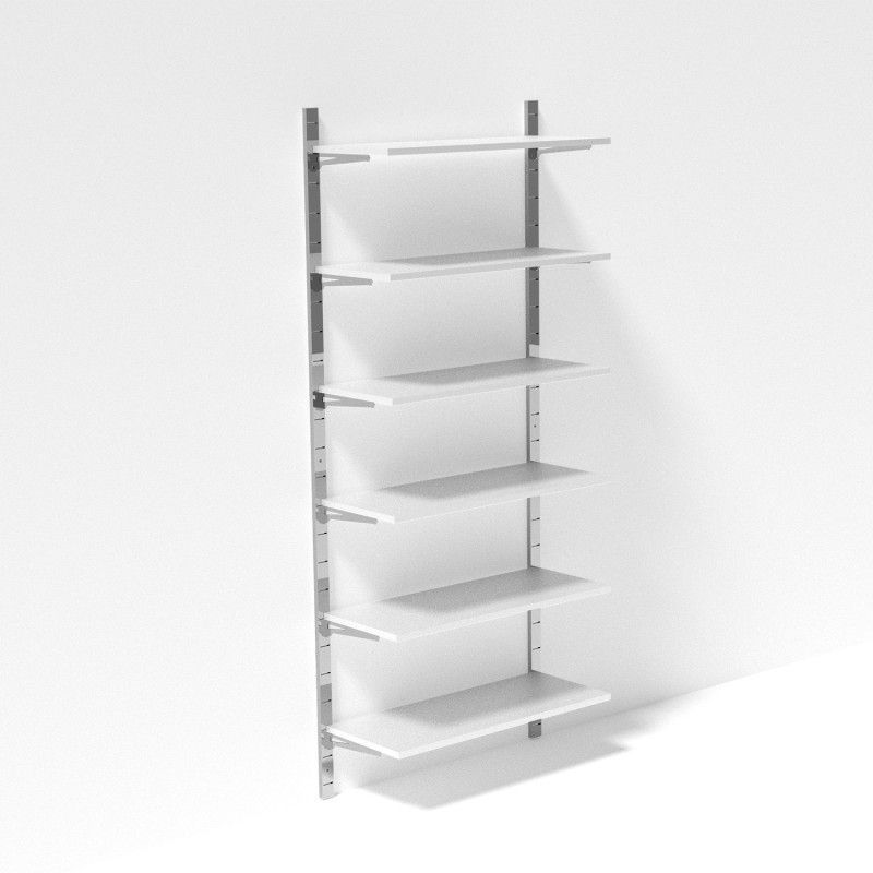 Système gondole murale Chrome 1 mètre : Mobilier shopping