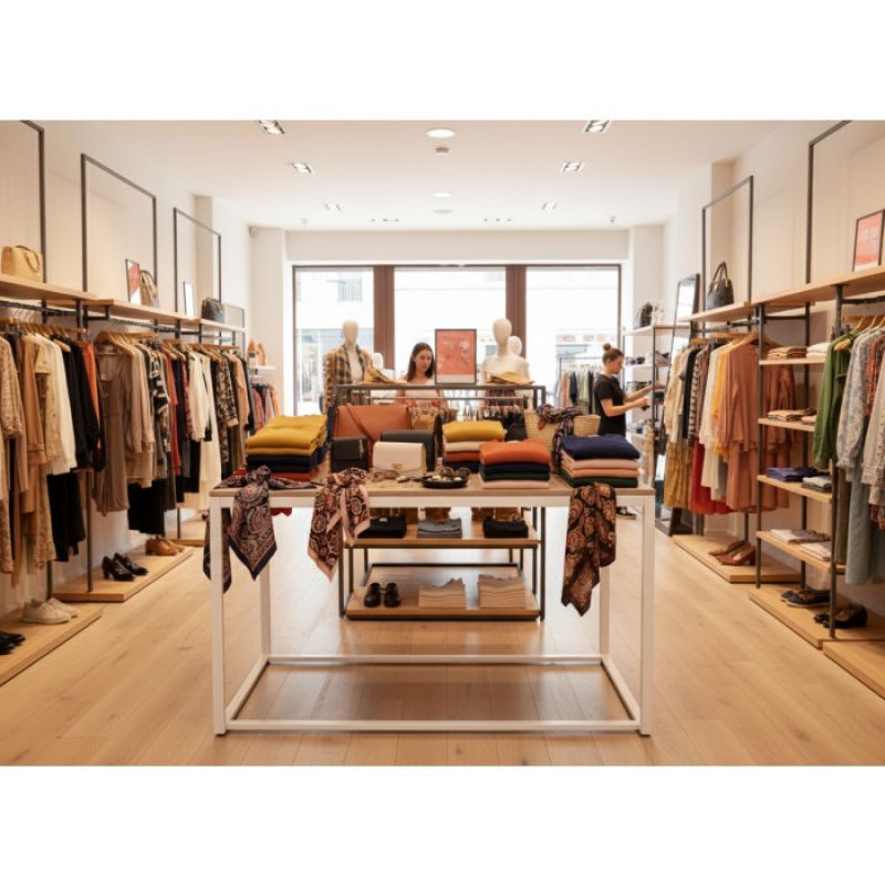 Image 2 : Table de magasin blanche et ...