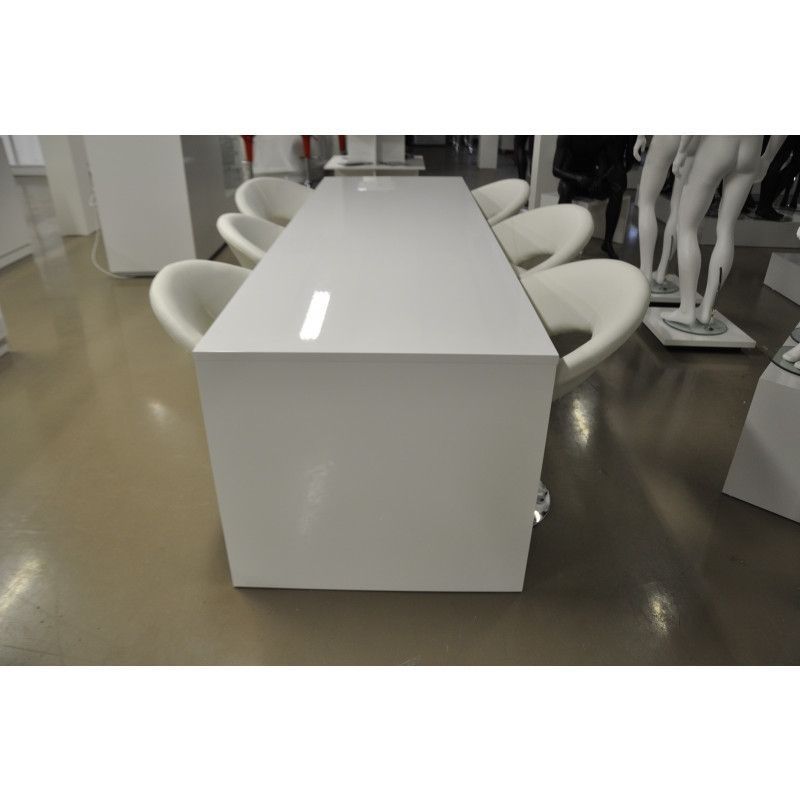 Tables office white gloss color : Mobilier shopping