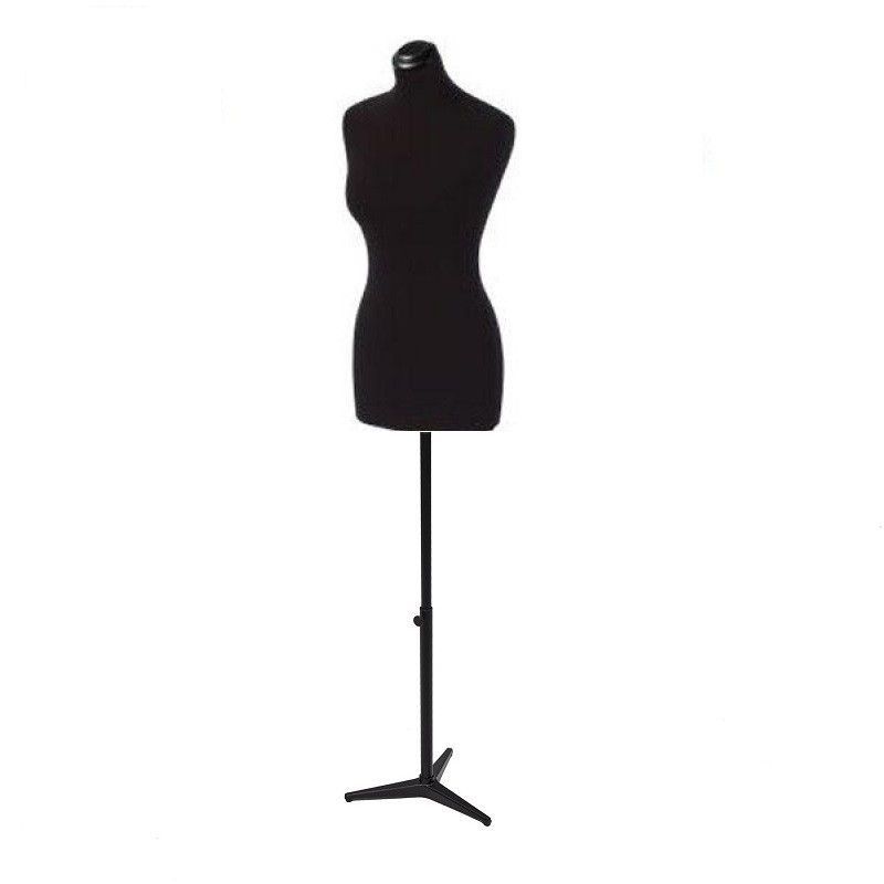 Tailored female bust back fabric black tripod base : Bust shopping